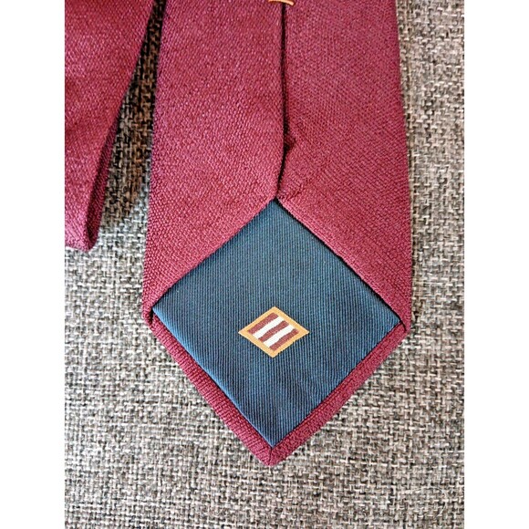 Tie 70s 80s 90s Y2K Mens Joseph Abboud Silk red 3 Wide 59 Long - Picture 3 of 6